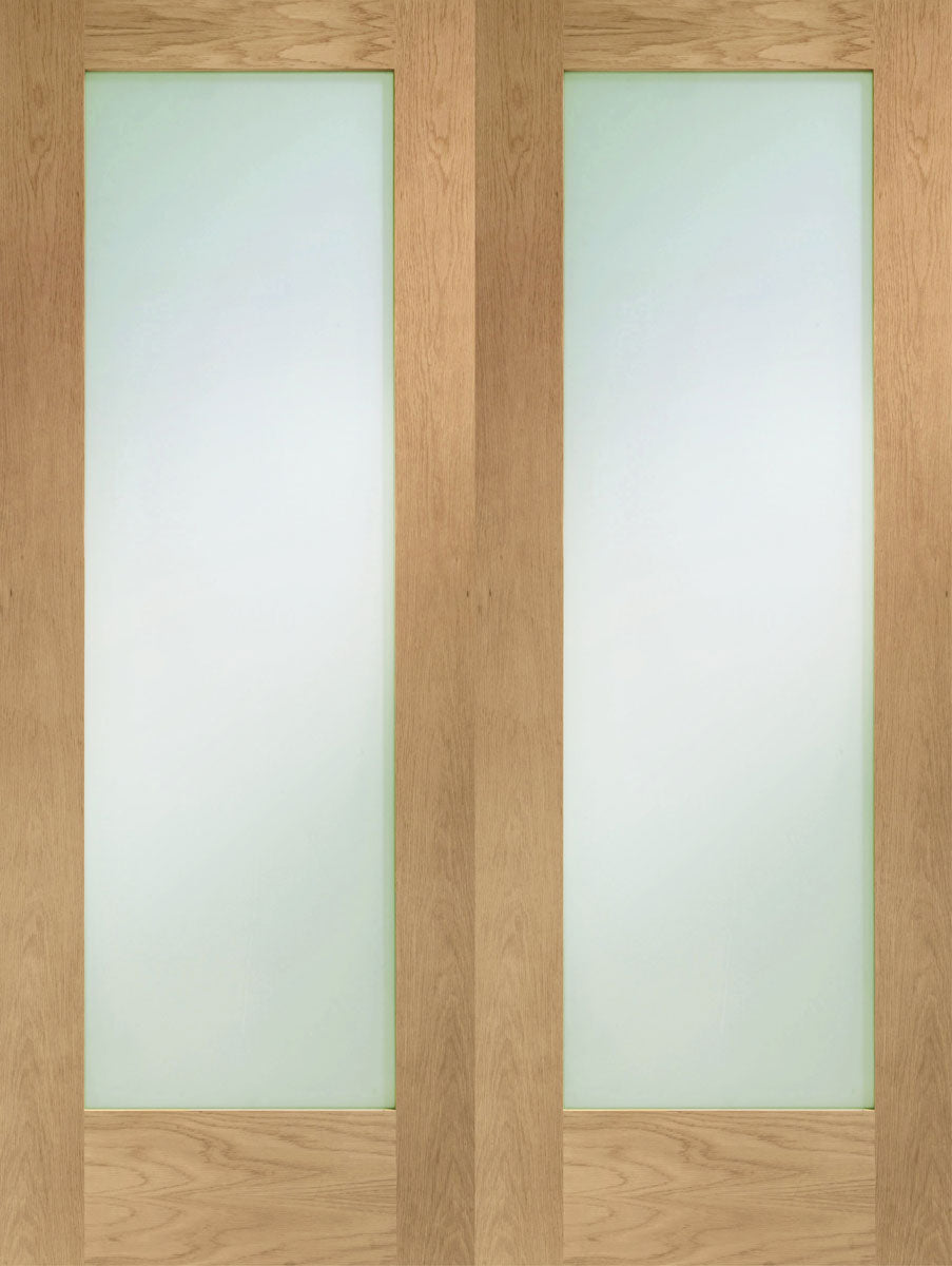 XL Joinery Oak Pattern 10 Door Pair Obscure Glazed Internal door