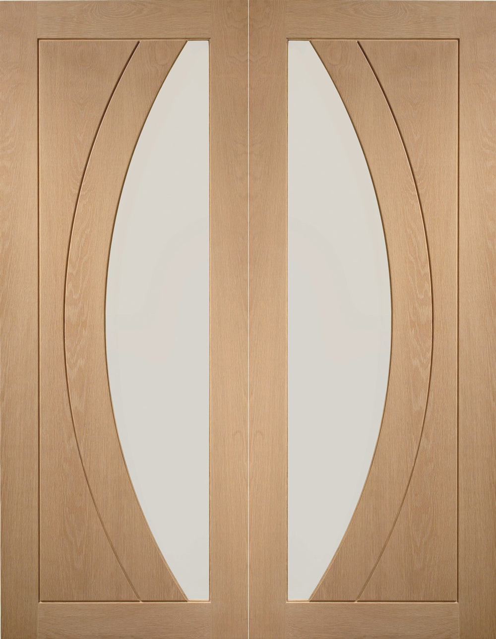 XL Joinery Oak Salerno Clear Glazed Pair Internal door