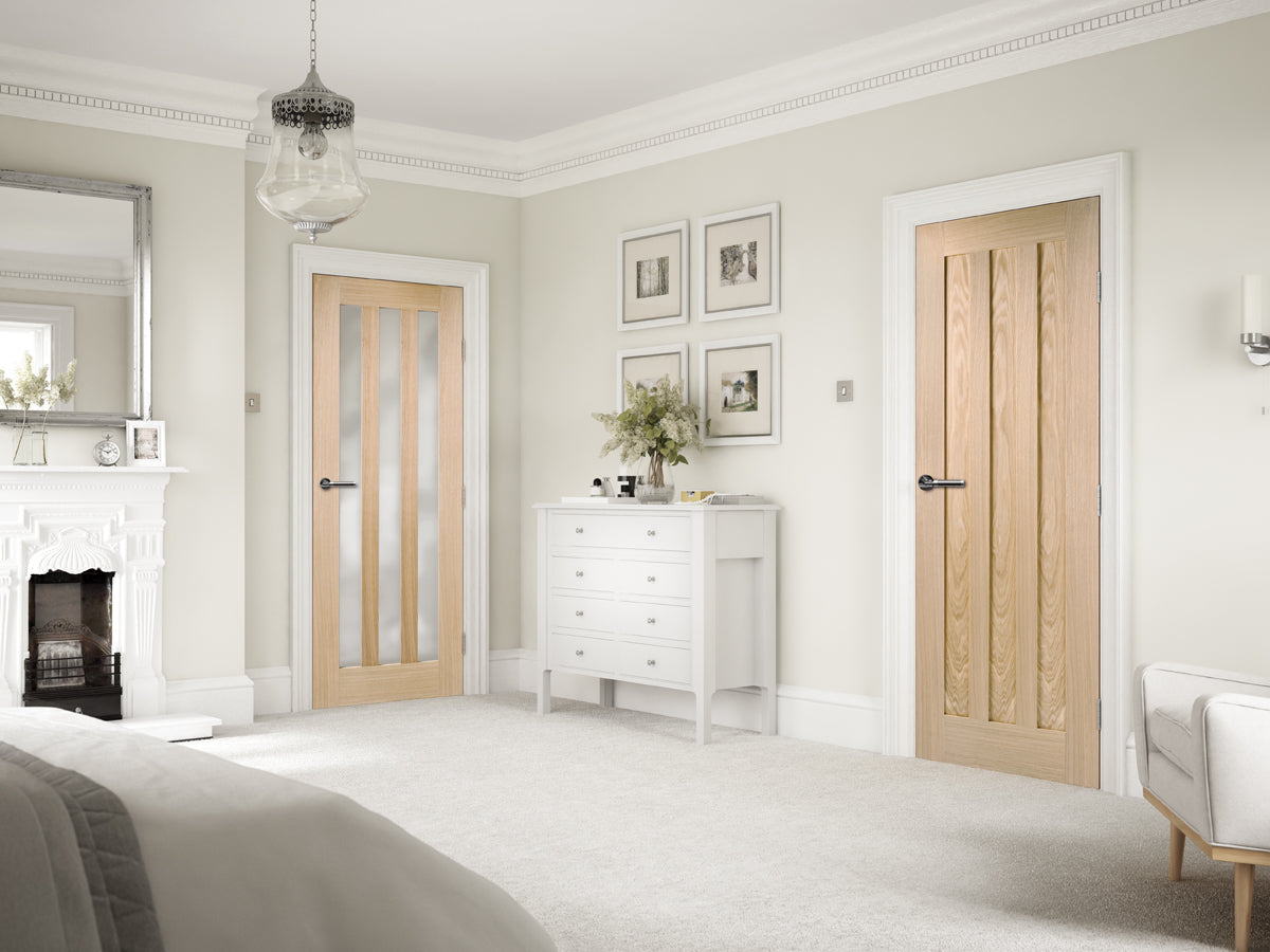 LPD Prefinished Oak Utah 3L Frosted Internal door