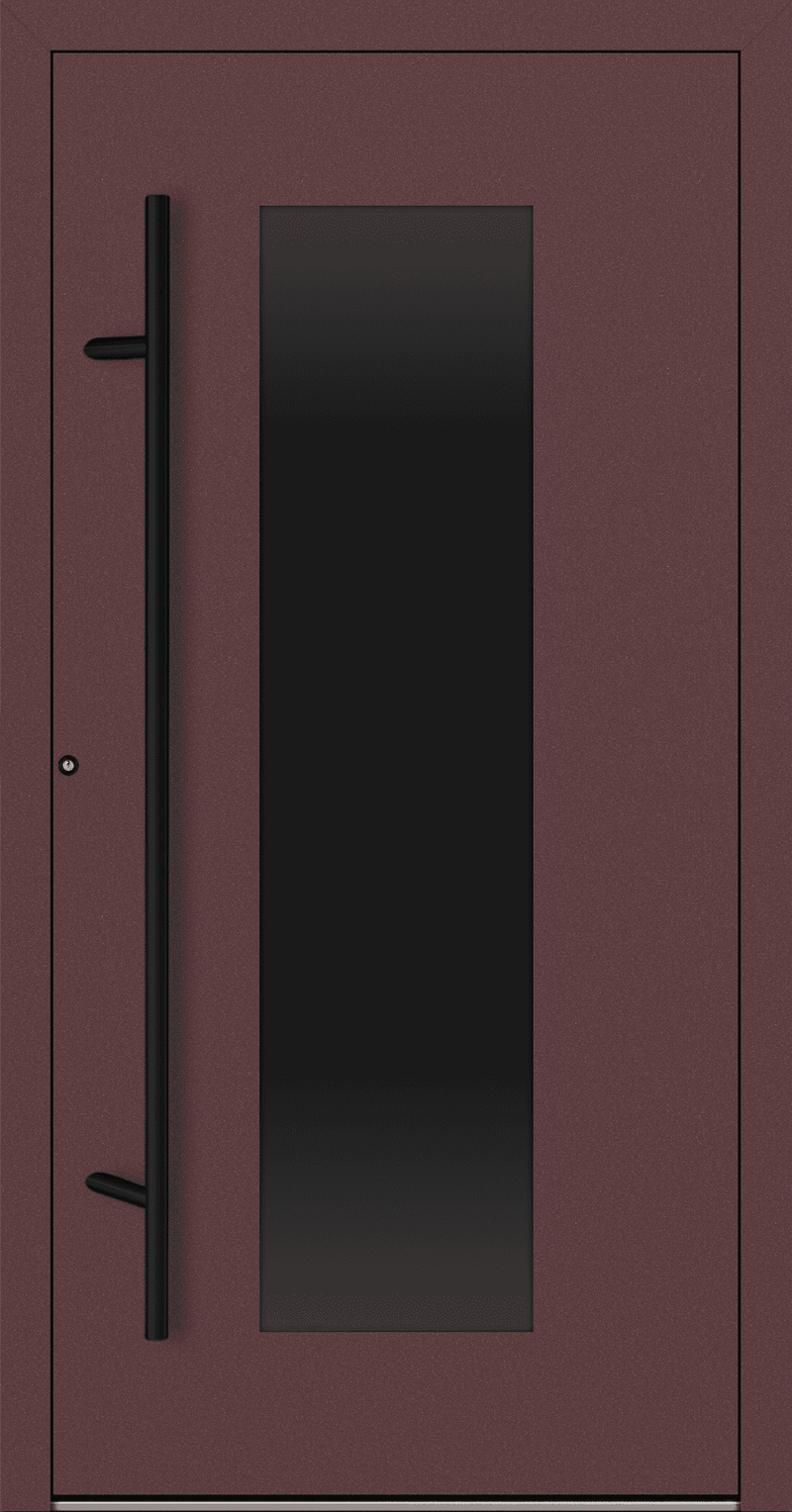 Turenwerke SL75 Design 28 Aluminium Door - Red RAL3005 - Blackline
