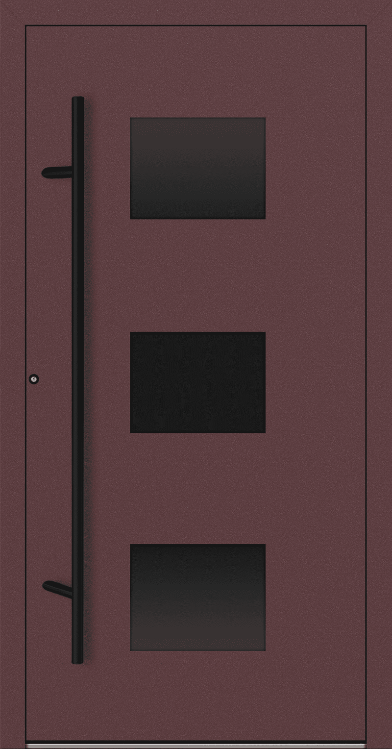 Turenwerke SL75 Design 310 Aluminium Door - Red RAL3005 - Blackline