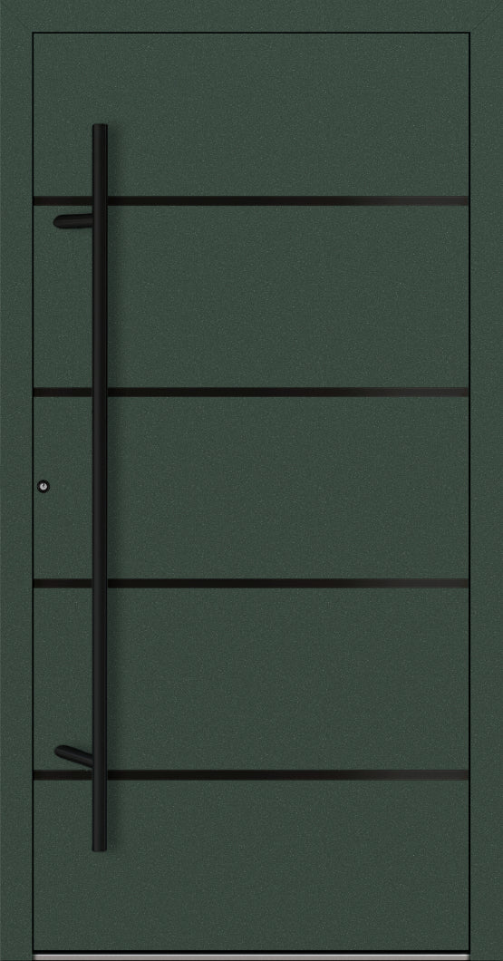 Turenwerke P90 Design 22 Aluminium Door - Fir Green RAL6009 - Blackline