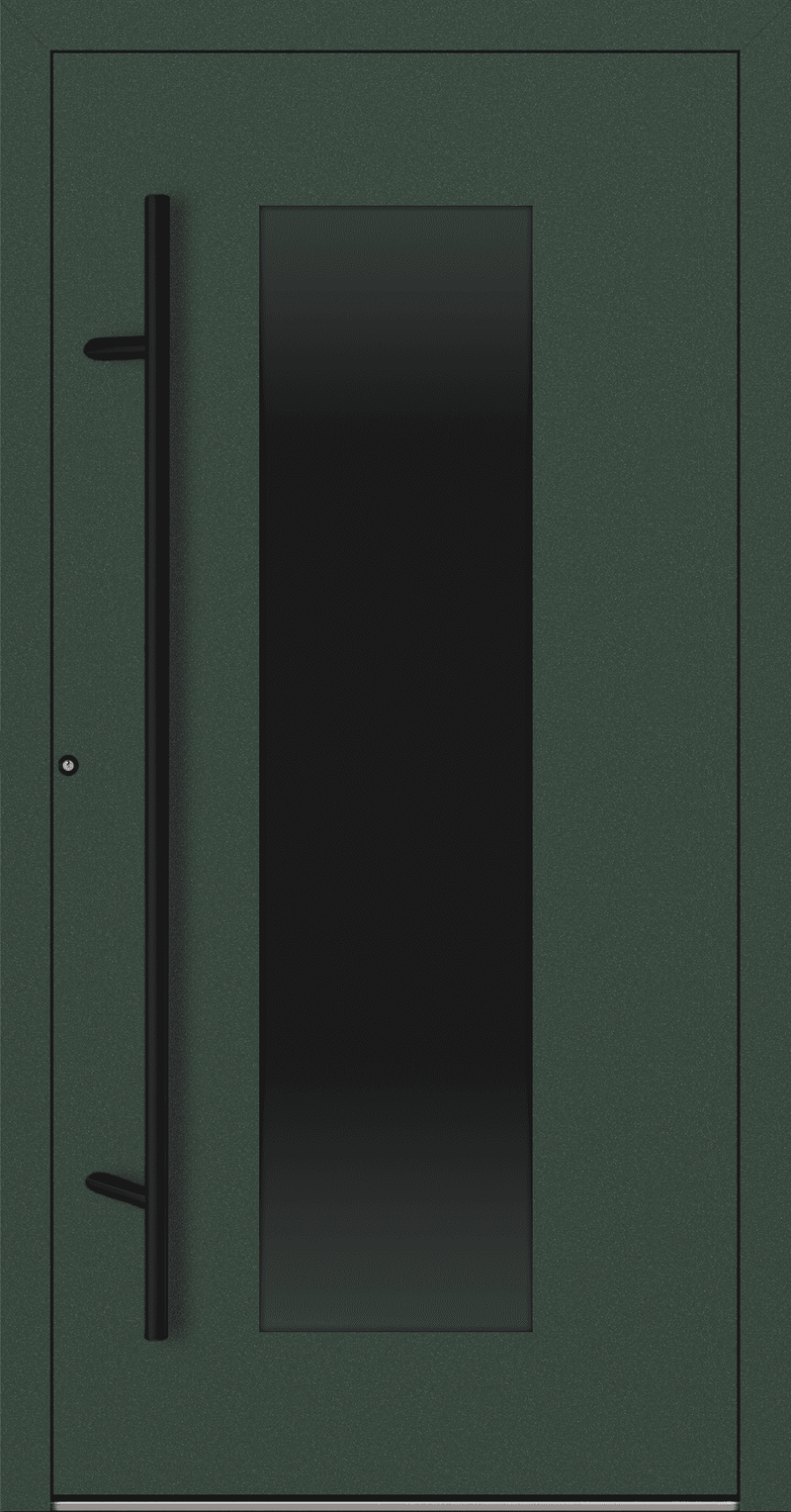 Turenwerke SL75 Design 28 Aluminium Door - Green RAL6009 - Blackline