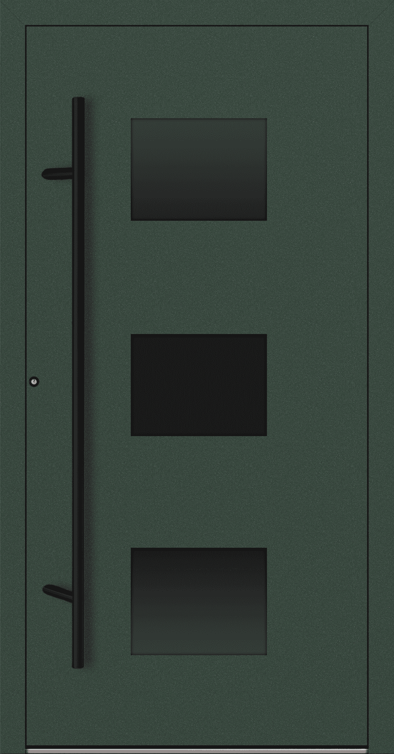 Turenwerke SL75 Design 310 Aluminium Door - Green RAL6009 - Blackline