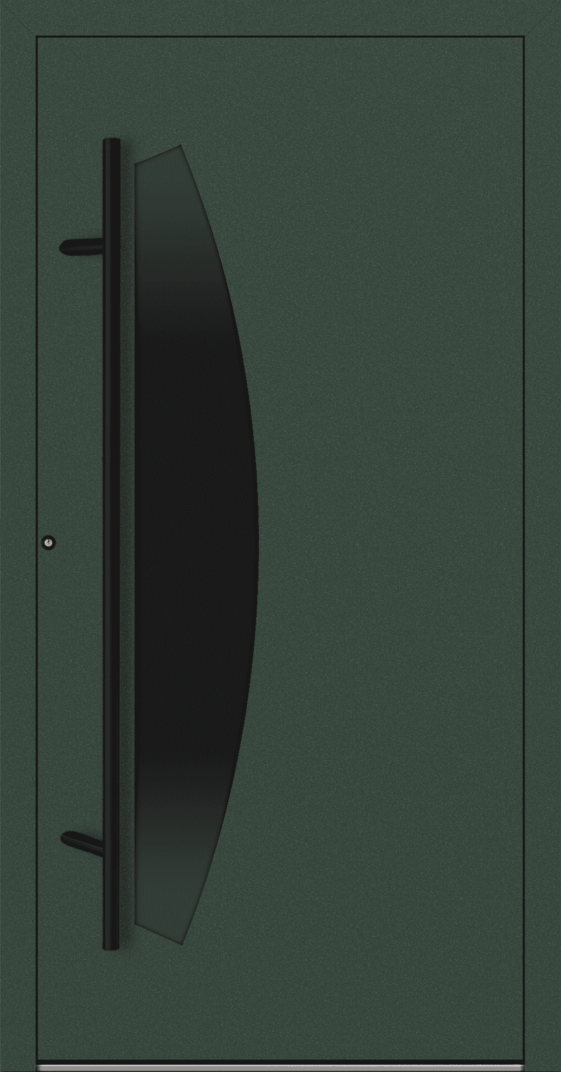 Turenwerke SL75 Design 312 Aluminium Door - Green RAL6009 - Blackline