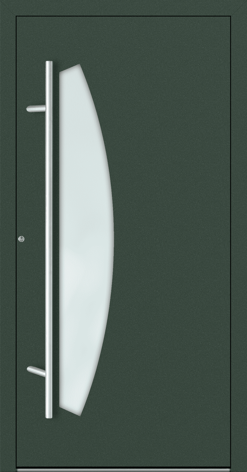Turenwerke SL75 Design 212 Aluminium Door - Green RAL6009