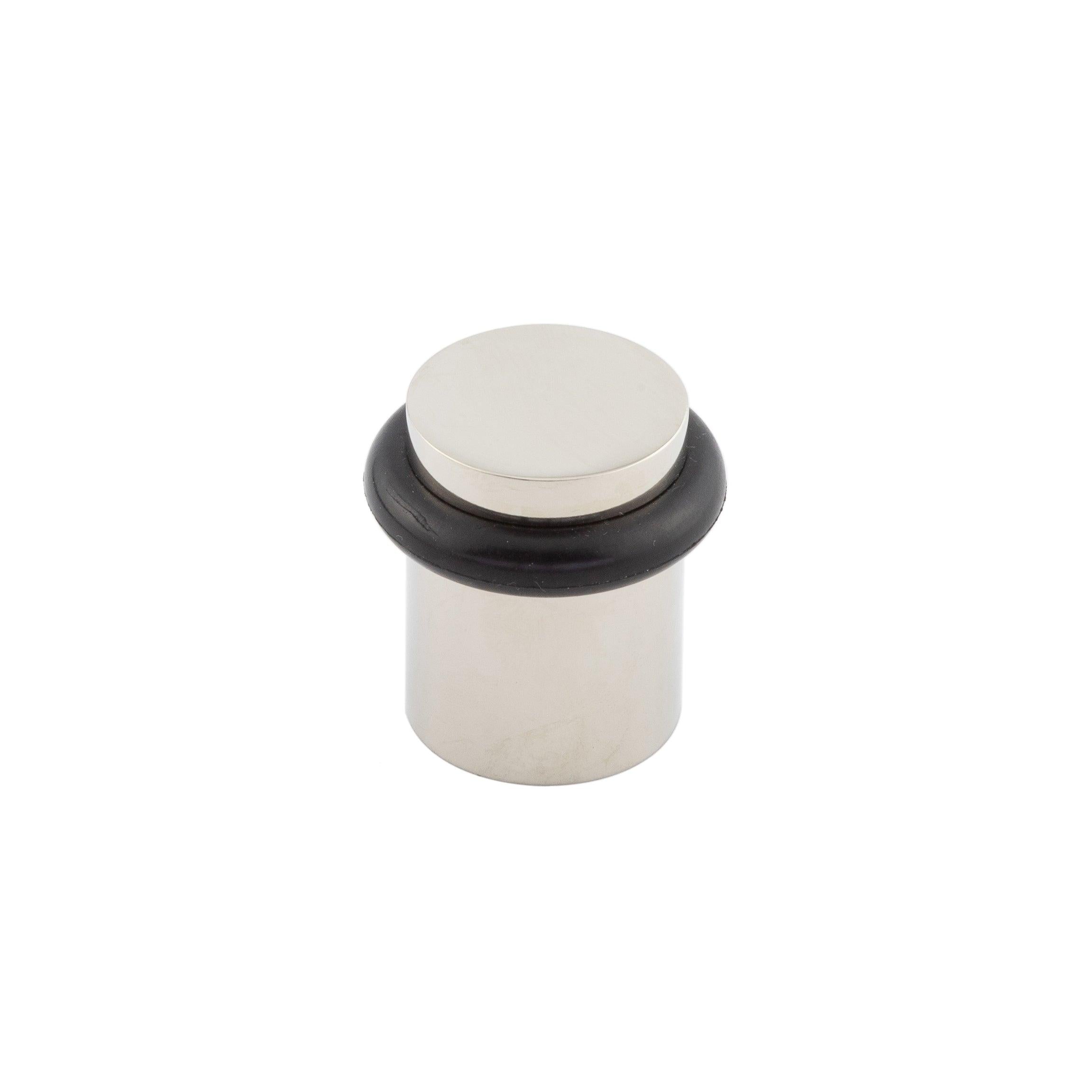 Atlantic Cylinder Premium Floor Mounted Door Stop - Polished Nickel - Door Supplies Online