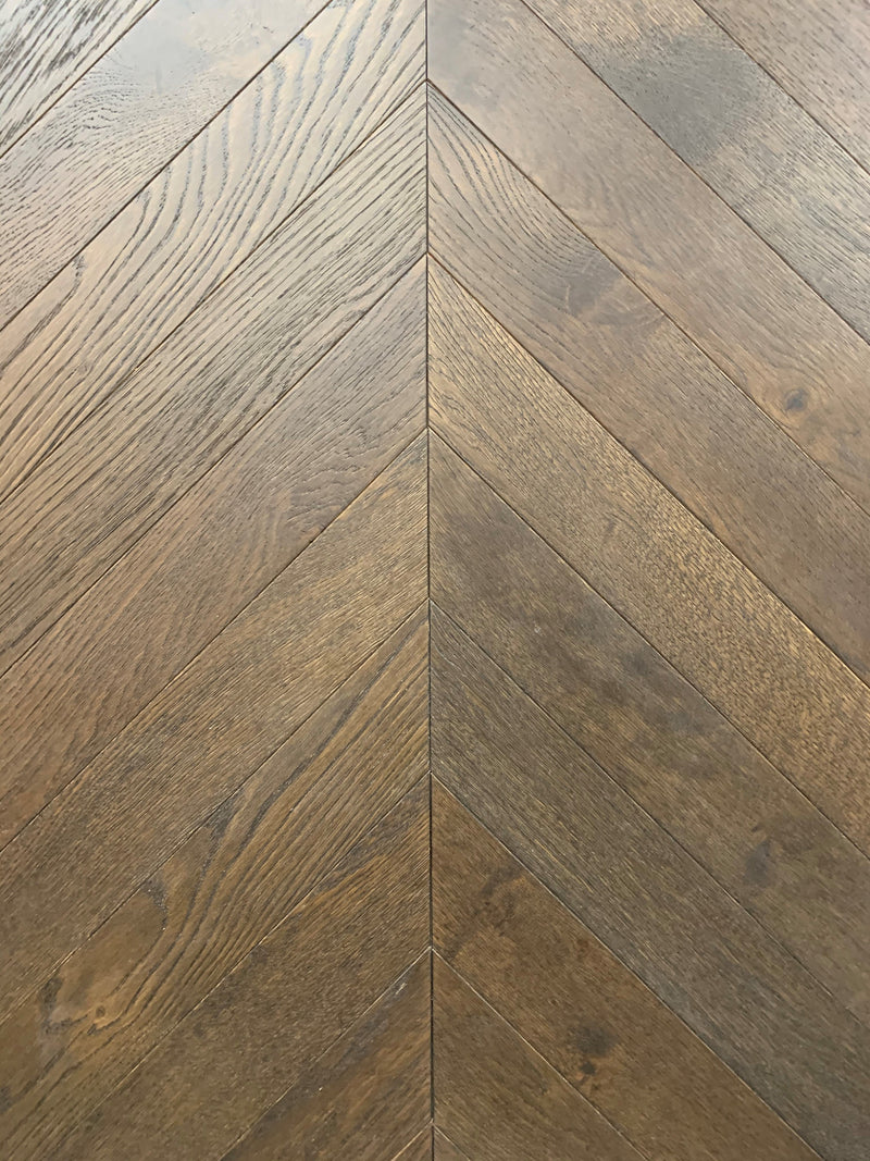 Artis Engineered Dark Mocha Stained Oak Rustic-ABCD Brushed UV Oiled - 14 x 90 x 540mm