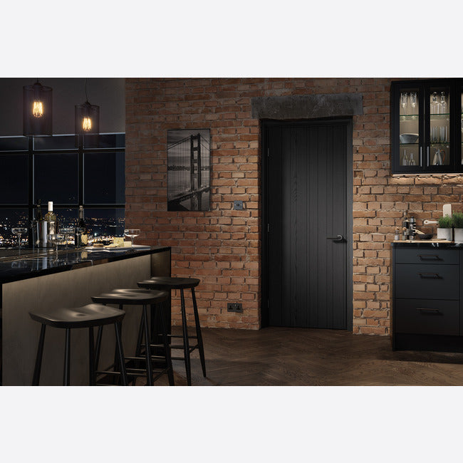 Pre-Assembled Dark Charcoal Pre-finished Montreal Door Set