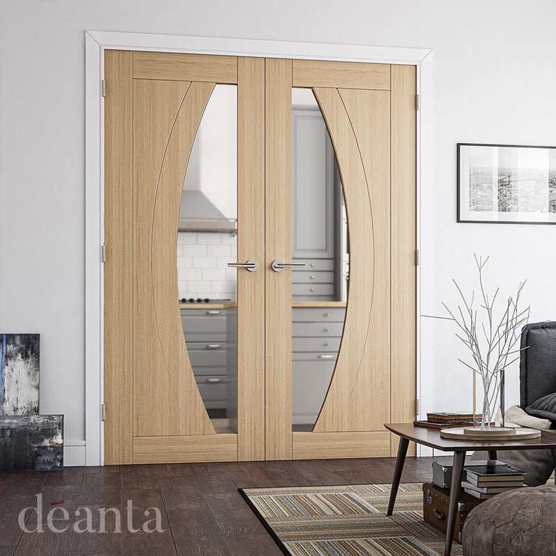 Deanta Oak Ravello Pre-Finished Glazed FSC Internal door