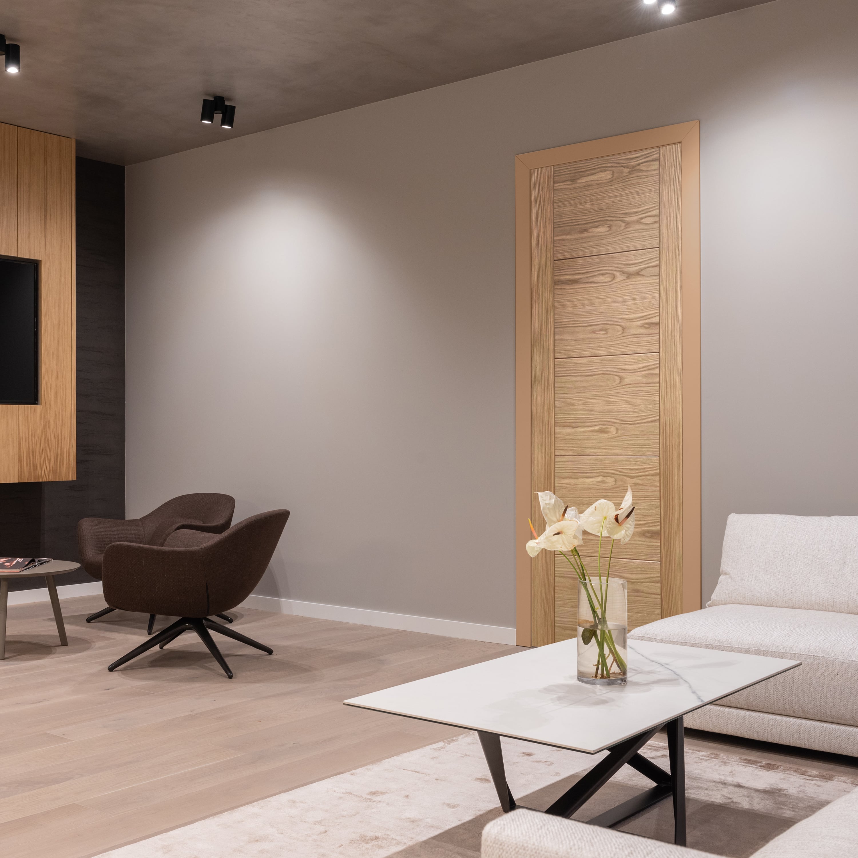 Oak Prefinished 5 Panel Internal Door - Artis Rio (Ladder / V-Groove)