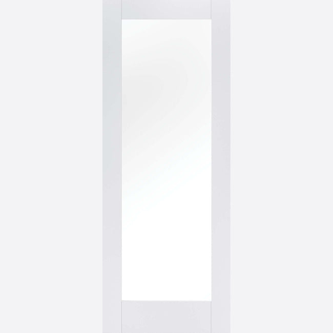 Pre-Assembled White Pattern 10 Glazed 1L Clear Door Set