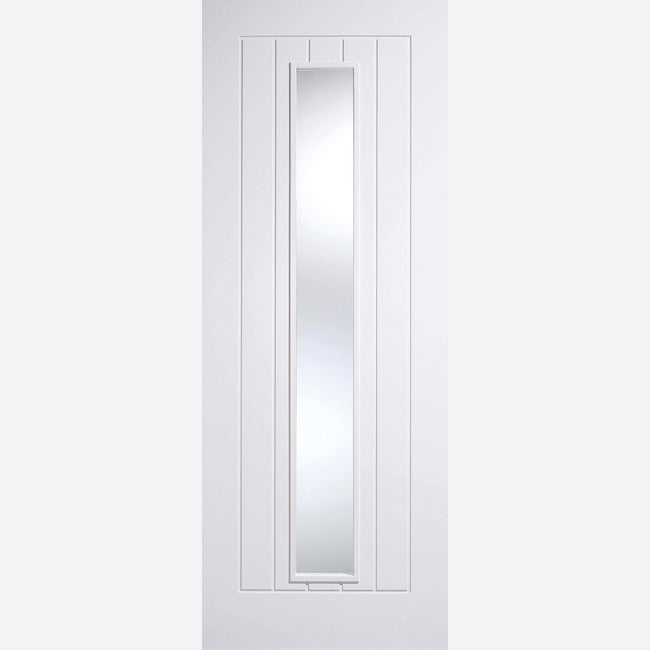 Pre-Assembled White Primed Mexicano Glazed 1L Door Set