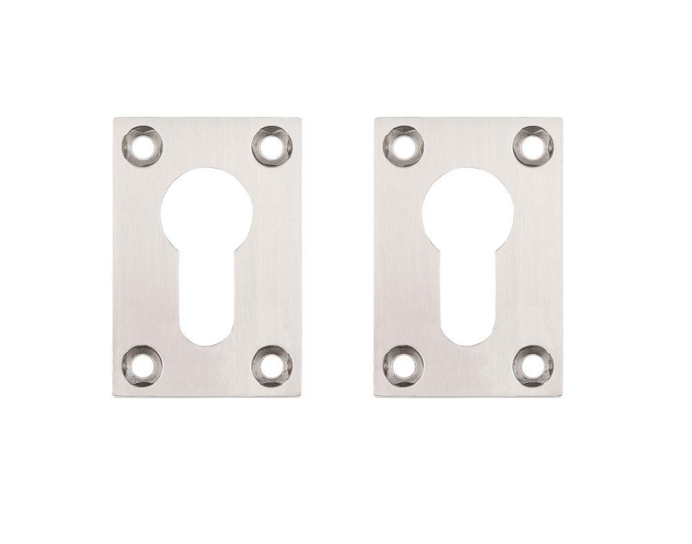Keyhole Lock Escutcheon Concealed Rose Satin Nickel Polished Chrome 3621