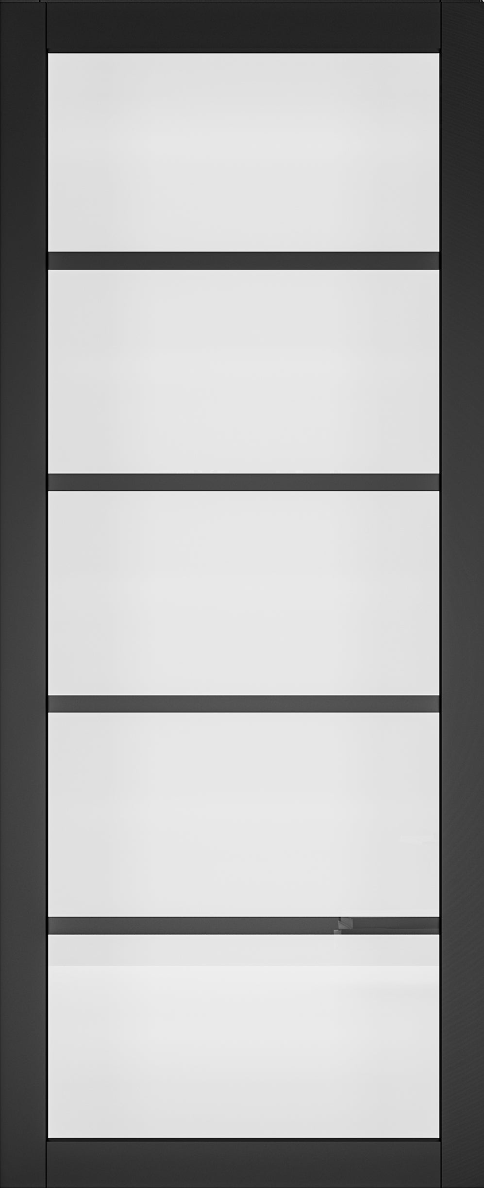 Deanta Shoreditch Black Prefinished Clear Glazed Internal door