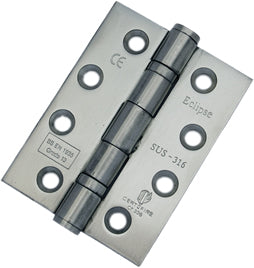 Stainless Steel Ball Bearing Butt Hinge Grade 316 (Polished Stainless Steel)