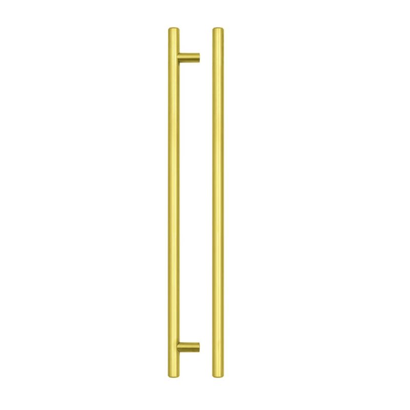 Zoo T Bar Cabinet handle 288mm CTC, 348mm Total length Brushed Gold Finish-Brushed Gold Finish