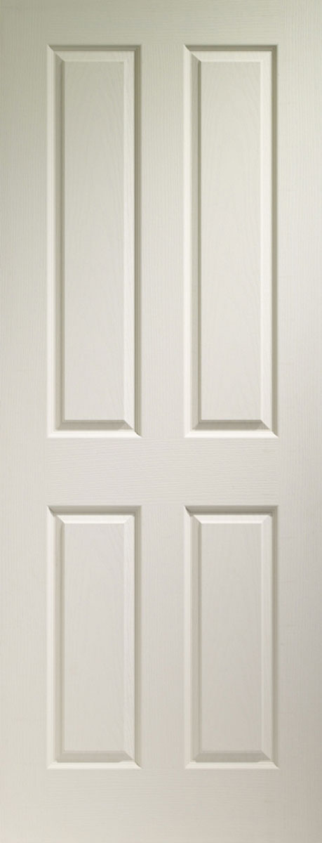 XL Joinery White Moulded Victorian 4 Panel White Fire Door