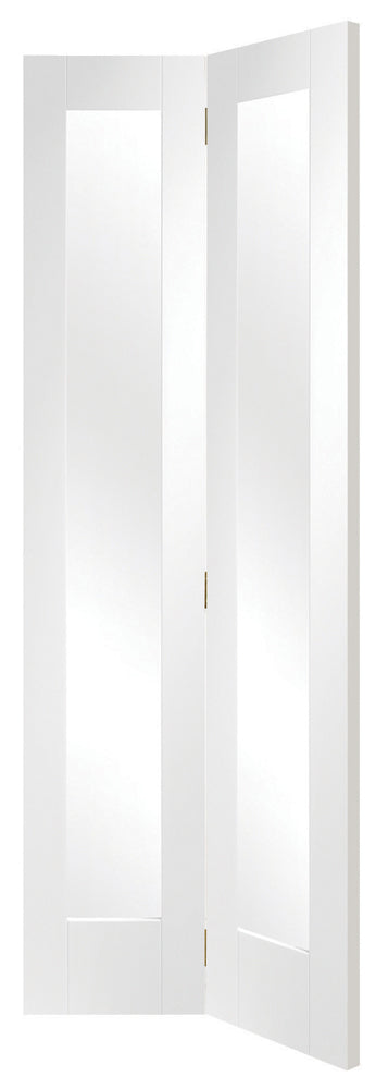 XL Joinery White Primed Pattern 10 Clear Glazed Bi-Fold