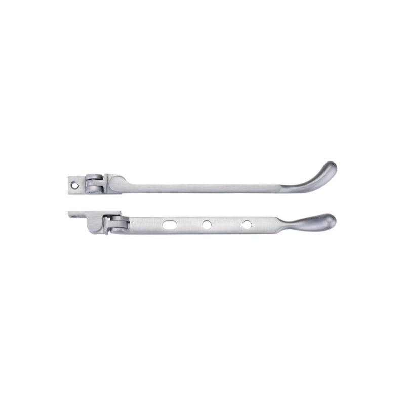 Zoo Bulb End Casement Stay 8"-Satin Chrome