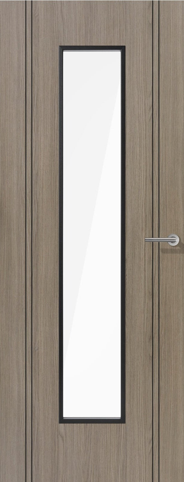 LPD Laminated Monaco Light Grey 1L Clear Glazed Internal door