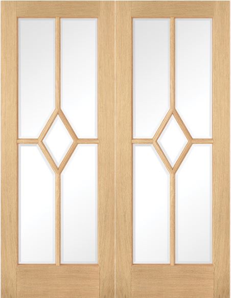 LPD Pre-finished Oak Reims Pair Internal door