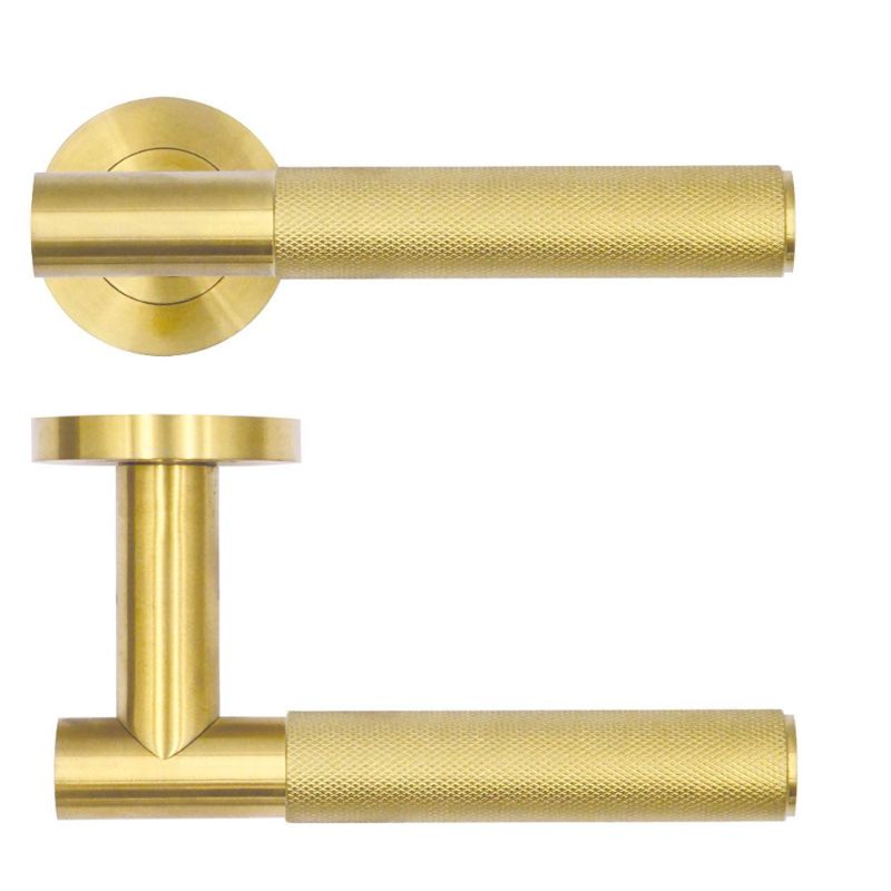 Zoo Orta Lever on Round Rose-PVD Satin Brass