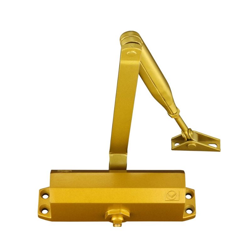Zoo Size 3 Fixed Power Door Closer Gold Arm and body (P.A Braket Inc)-Gold