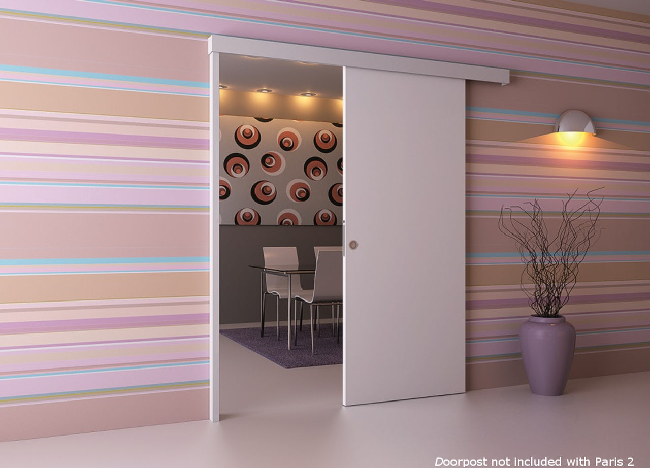Eclisse Wall Mounted Sliding Door Kit and Pelmet- 2m Track- Paris 2