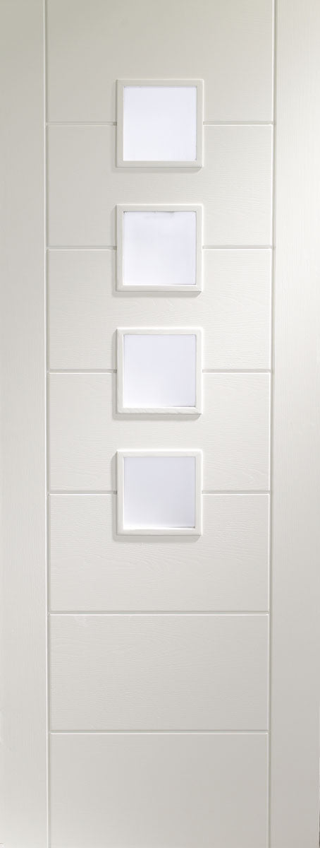 XL Joinery White Primed Palermo Obscure Glazed Internal door