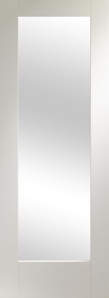 XL Joinery White Primed Pattern 10 Clear Glazed Internal door