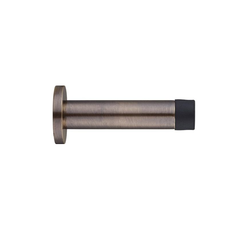 Zoo Door Stop - Cylinder c/w Rose 80mm-Florentine Bronze