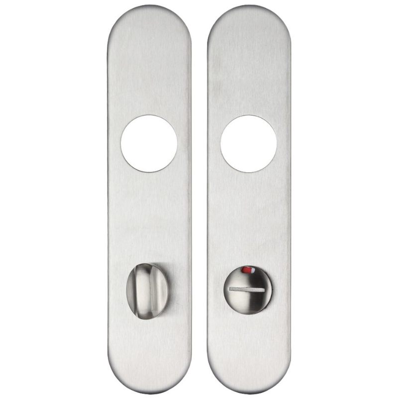 Zoo Radius Cover plate for 19 mm and 22mm RTD Lever on Backplate - Din Bathroom/78mm Centres-Satin Stainless