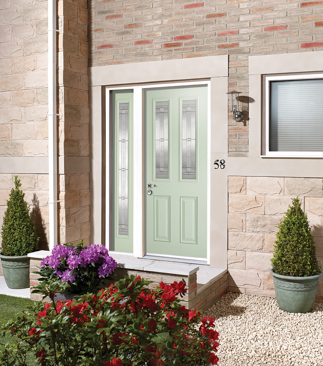 External Frosted Glazed Doors