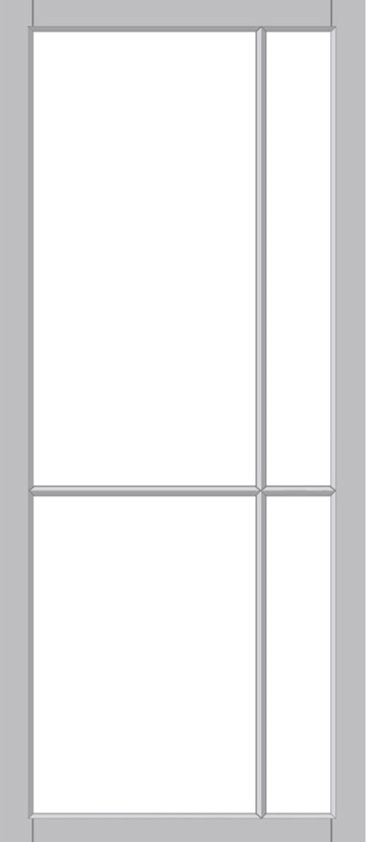 Urban Lite Lerens Door DD0117C Clear Glass - Light Grey Premium Primed