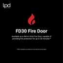 LPD White Primed Flush FD30 Fire Door