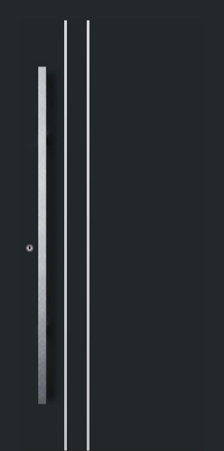 Turenwerke SL75 Design 1210 Premium75 Aluminium Door - Black Grey RAL 7021