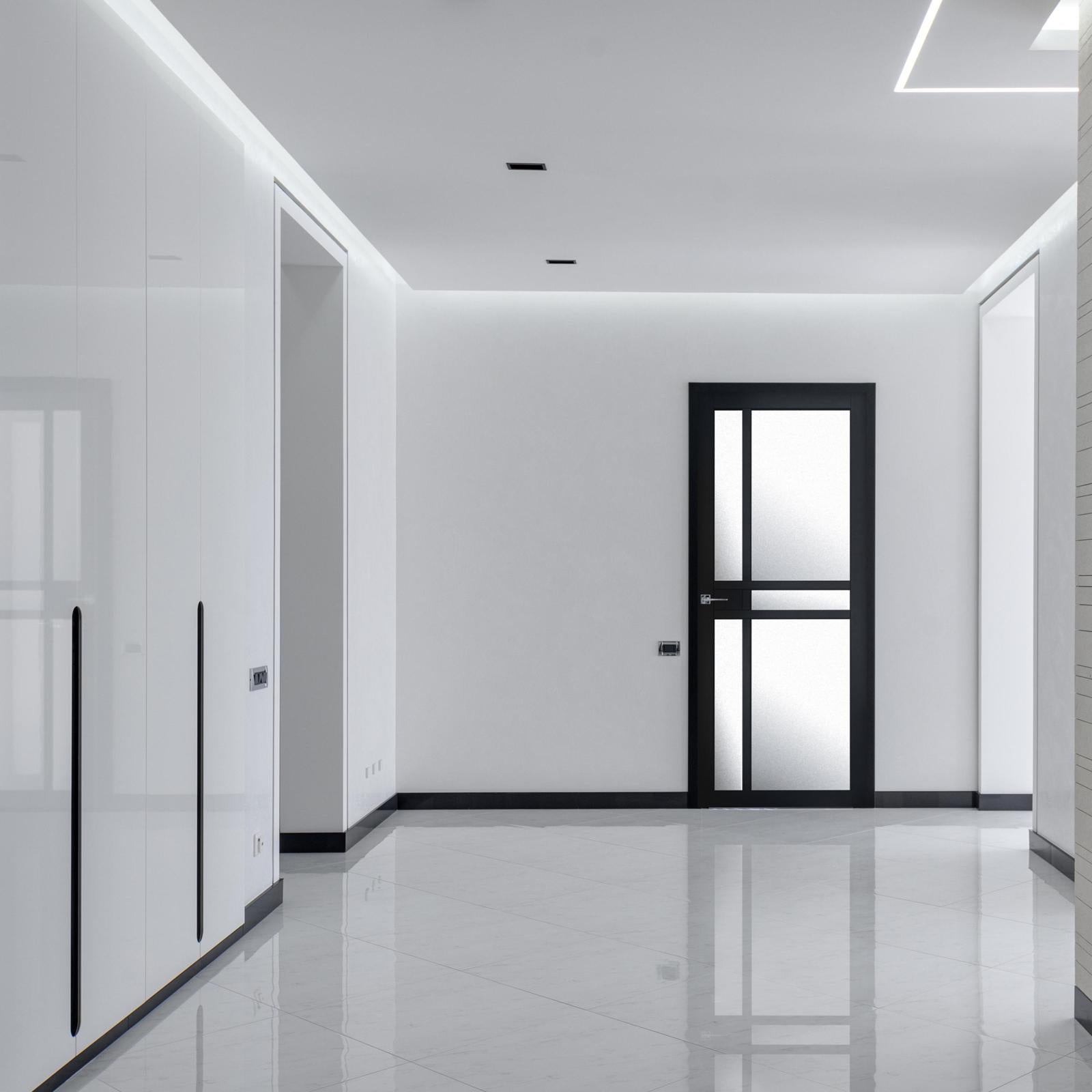 LPD Black Primed Greenwich Glazed Internal door