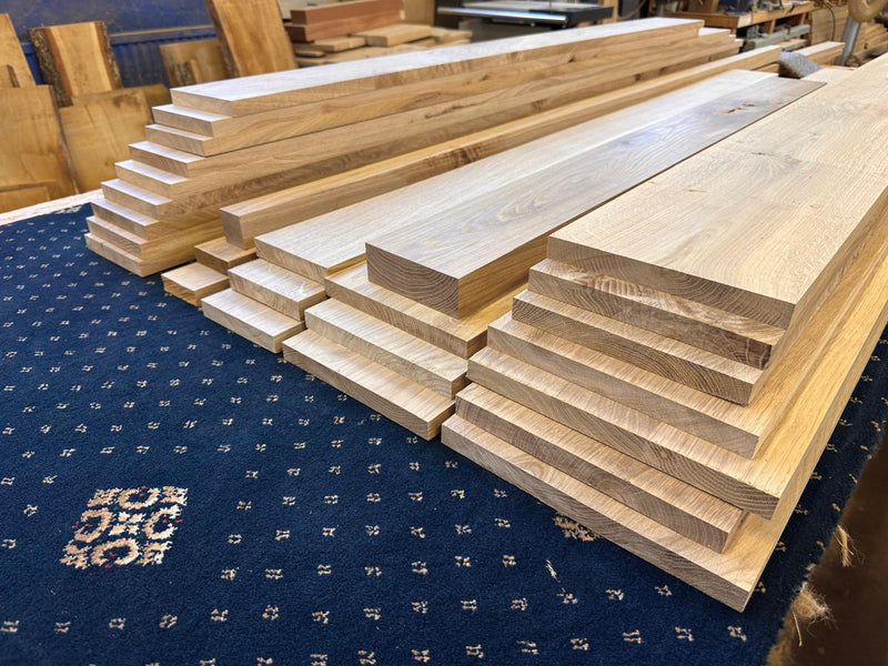 Joinery Solid Oak PAR Timber Boards - Planed All Round Oak Wood - 25mm