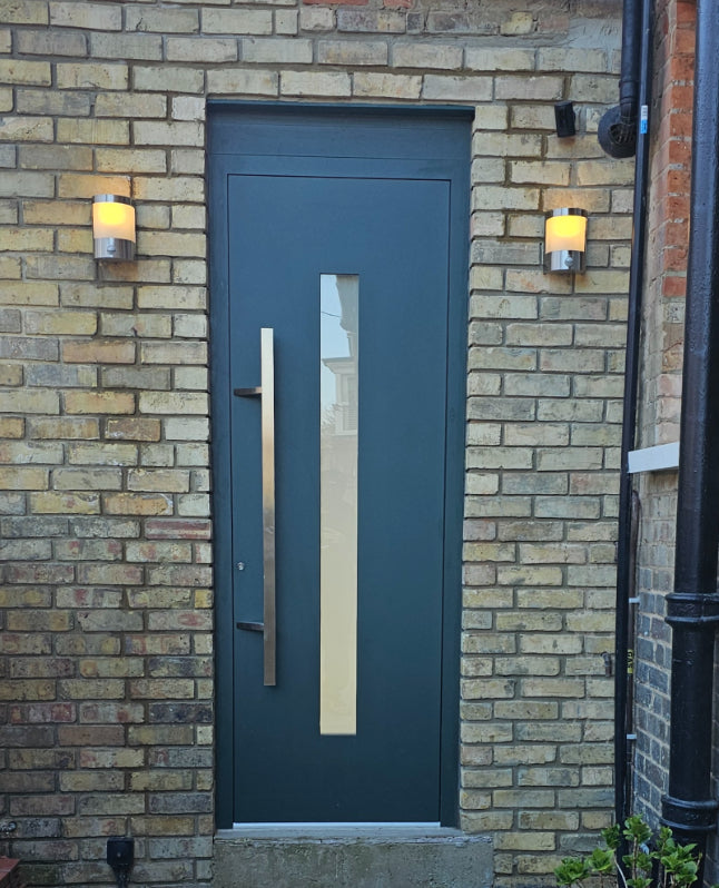 Turenwerke SL75 Design 21 Aluminium Door - Green RAL6009 - Blackline