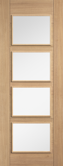 LPD Oak Carini Glazed Pre-finished 4L Door Internal door