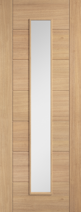LPD Oak Carini Long Light Glazed Pre-finished Door Internal door
