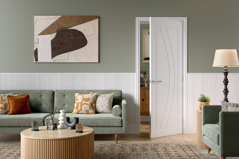 LPD Solid White Primed Girona Fire Door