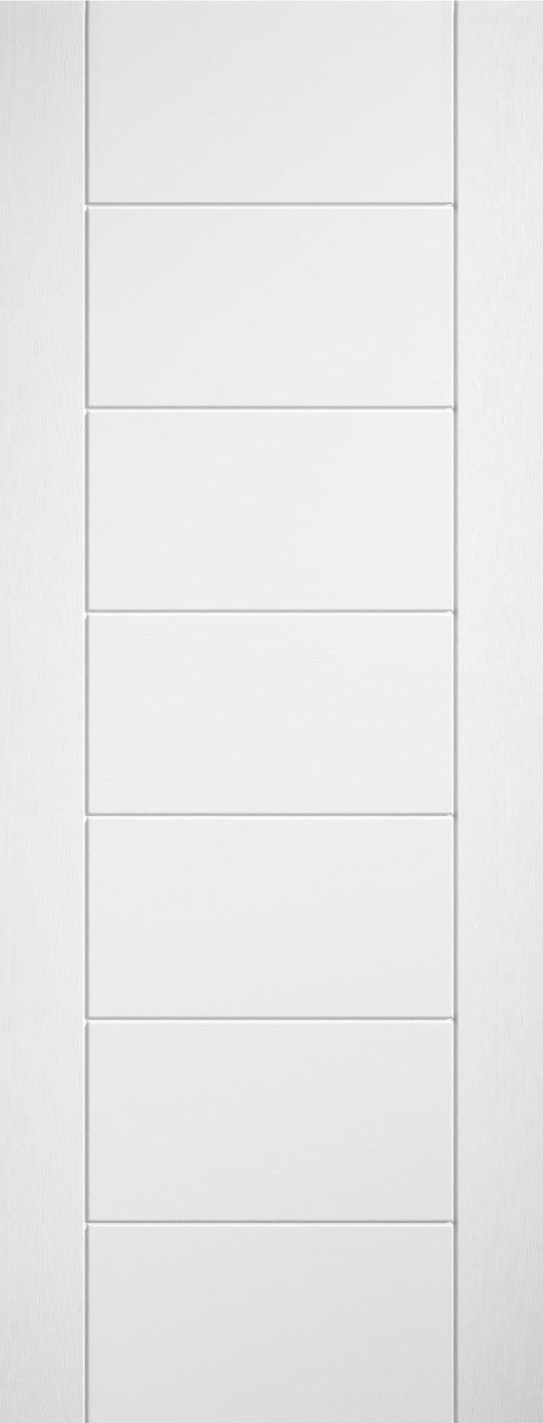 LPD Linear 7 Panel White Laminate Pre-Finished Fire Door