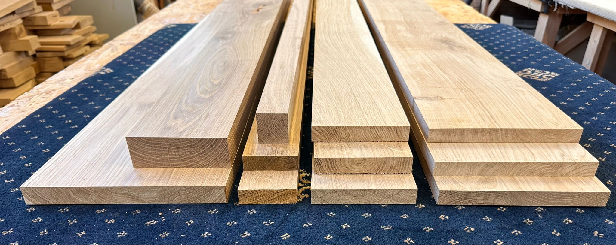 Joinery Solid Oak PAR Timber Boards - Planed All Round Kiln Dried Oak Wood - 24mm