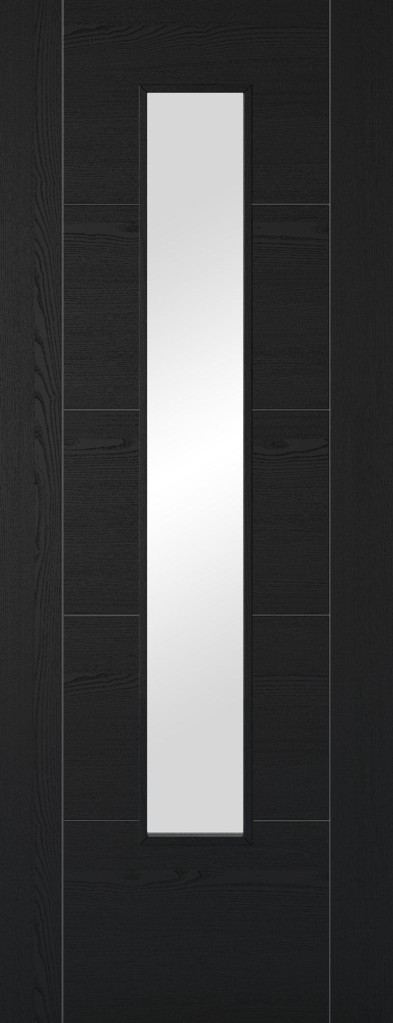 Pre-Assembled Black Ash Laminated Pre-Finished Vancouver Glazed 1L Door Set