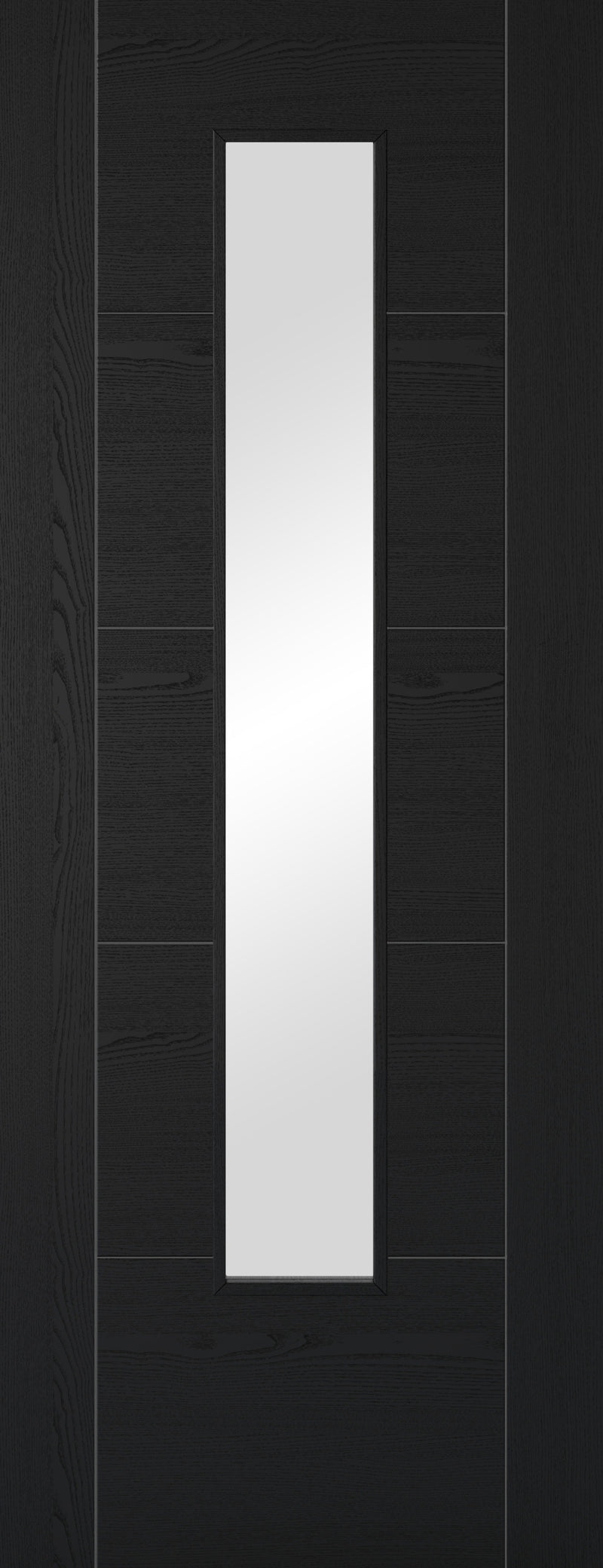 Pre-Assembled Black Ash Laminated Vancouver Glazed 1L Door Set