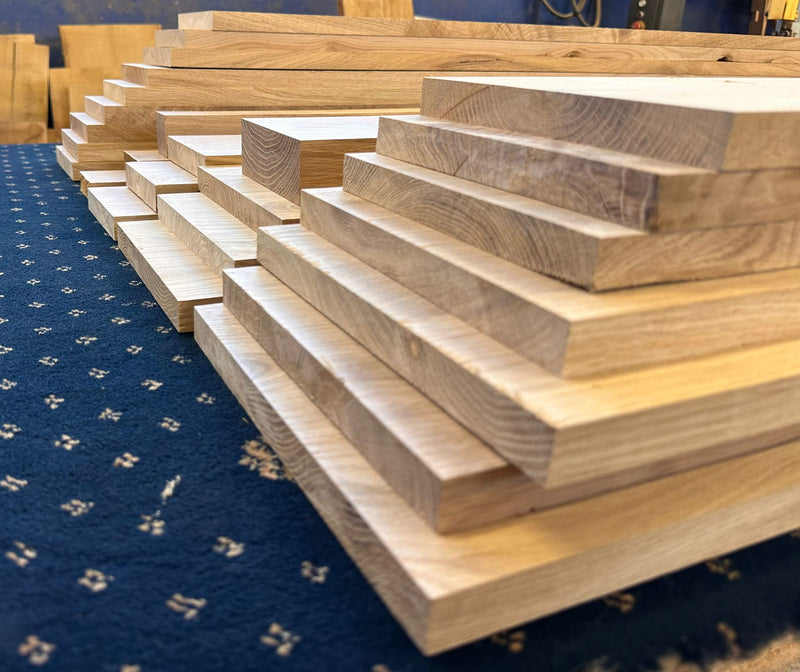 Joinery Solid Oak PAR Timber Boards - Planed All Round Oak Wood - 25mm