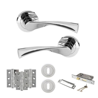 Atlantic S34R Status Colorado on Round Rose Door Handle Pack