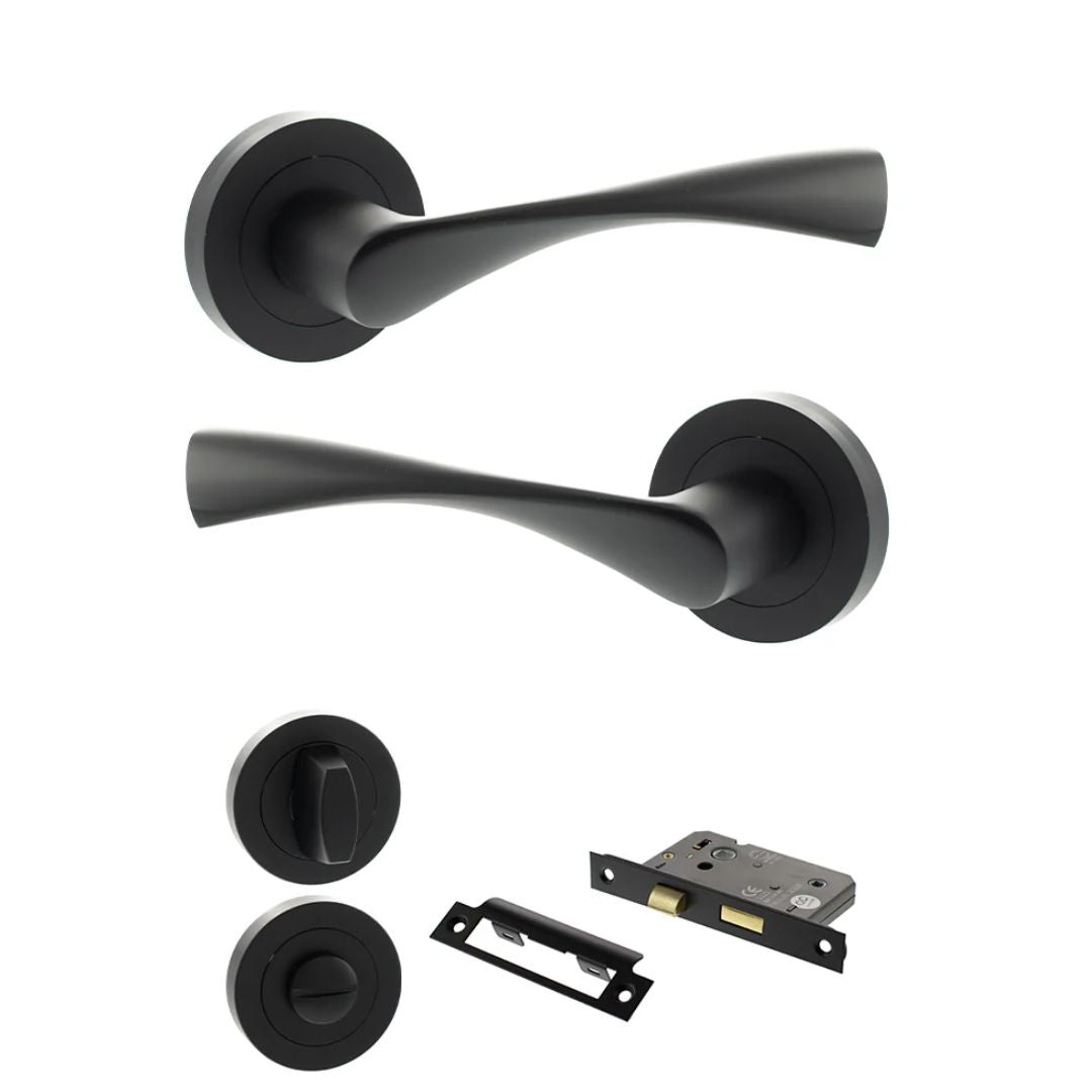 Atlantic ECO20 Eco Aqua on Round Rose Door Handle Pack